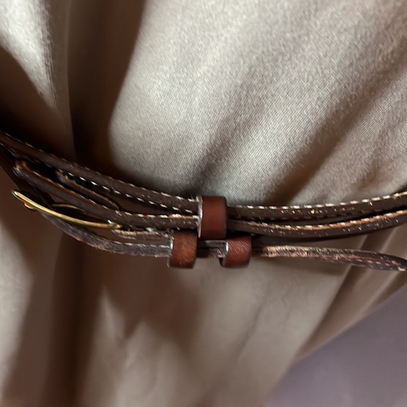 EUC Vintage Boots & Jeans Chestnut Brown Hand Carved Western Leather Belt Sz 32 - Picture 3 of 13